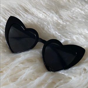 Black heart shaped sunglasses
